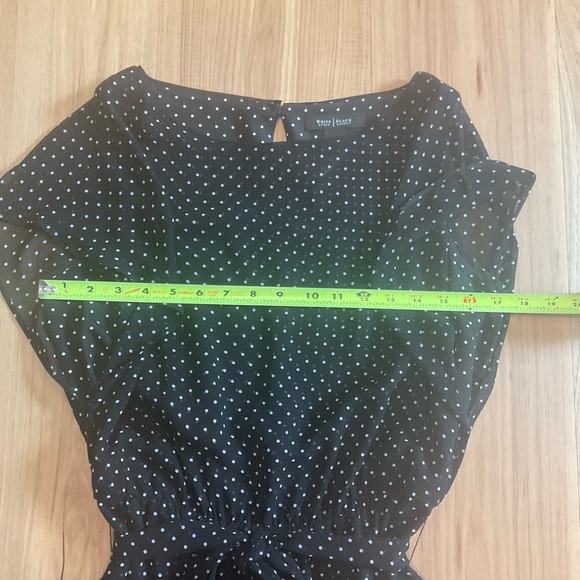 White House Black Market Black/White Polka Dot Dress, Size 4 - Picture 9 of 11